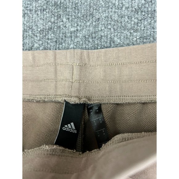 Adidas Jogger Sweatpants Women's Medium Tan Colorblock Pull On Pockets Workout - Picture 2 of 7